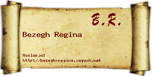 Bezegh Regina névjegykártya